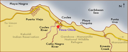 Map of Puerto Viejo